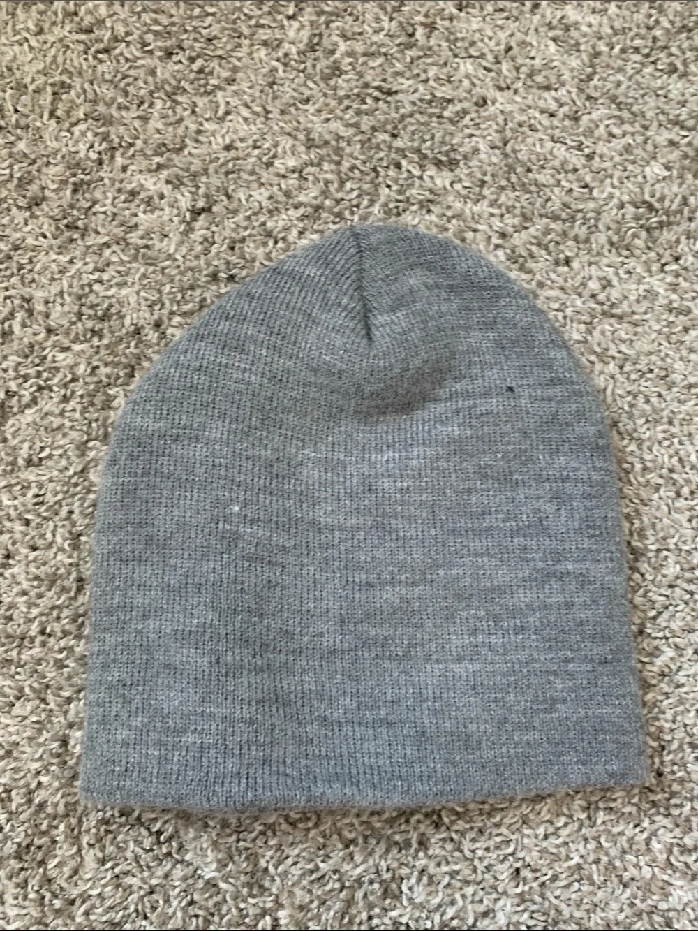 Carhartt Kids Gray Beanie with Yellow Logo Patch